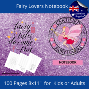 Fairy lovers note book front and back