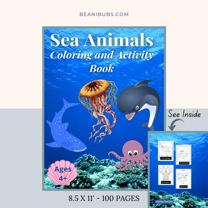 Sea Animals Coloring Book see inside