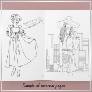 fashion coloring book sample pages